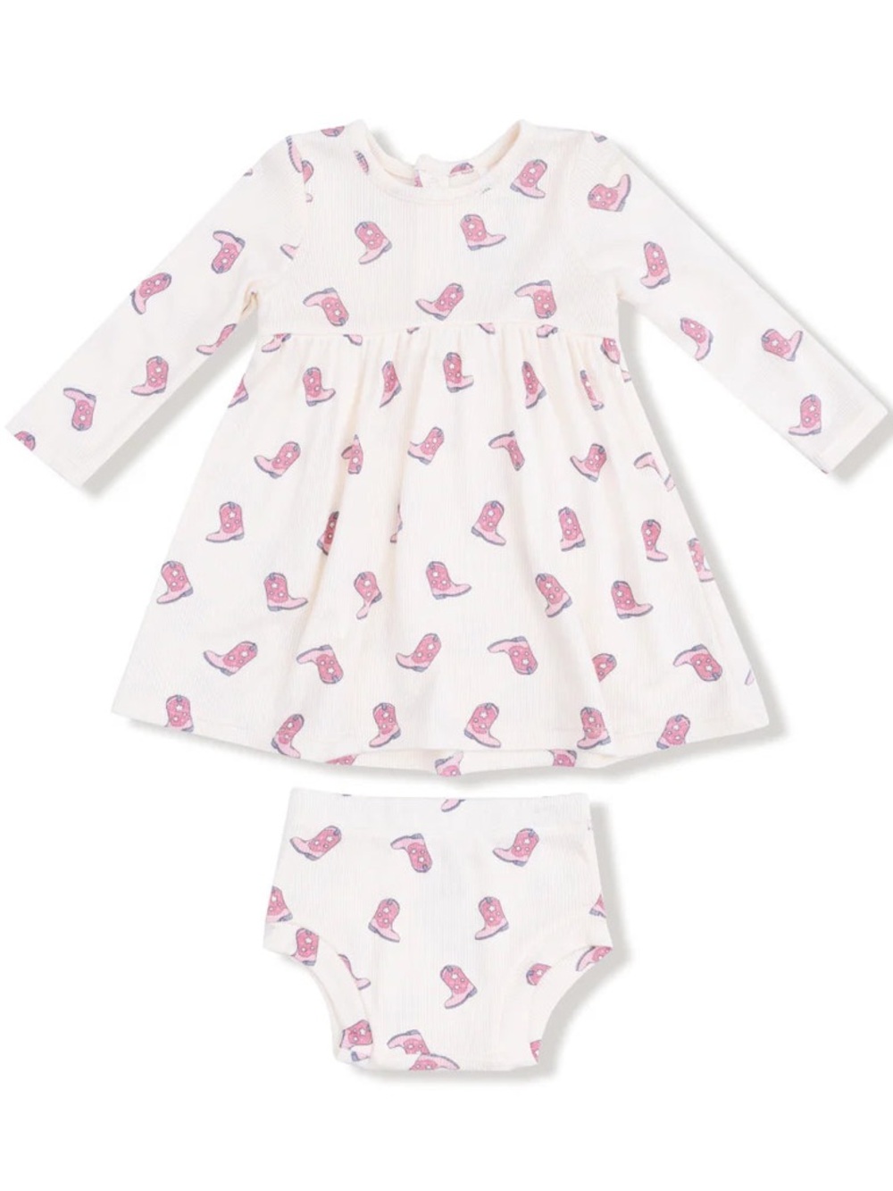 Angel Dear Cowgirl Boots Long Sleeve Dress & Bloomer 6-12 12-18 18-24 months